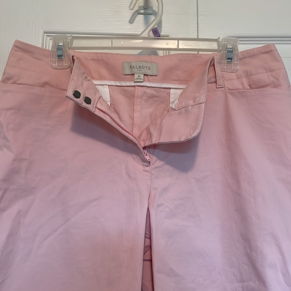 Talbots 10 light pink walking shorts front/back pockets cotton/spandex feminine - Picture 7 of 9